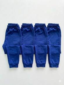 Royal Blue Children's Pants, Fits Boys Ages 4 To 8 Years - Azul - Ver 5