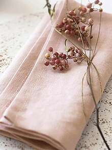 Nordic Modern Lightweight Minimalist Wedding Party Daily Decoration Crinkle Cloth Napkin, Wipe Cloth, Reusable Napkin - Pink - View 6