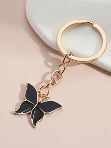 1pc Minimalist Colorful Butterfly Metal Pendant Handmade Keychain, Accessory For Women Bags, A Small Gift For Friends - Multicolor - View 9
