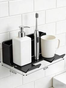 Giá đỡ máy sấy tóc không cần khoan, kệ đựng đồ gắn tường phòng tắm, giá đựng đồ dùng vệ sinh đa năng. - Xem 10