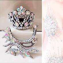 11*19mm, 20pcs/Pack, Diamond Shaped Flat Bottom Double Hole Exquisite Glass Rhinestones, For Sewing Wedding Dresses, Handbags And Shoes, Jewelry Making, Handicraft Accessories - 11*19mm 20pcs - View 4