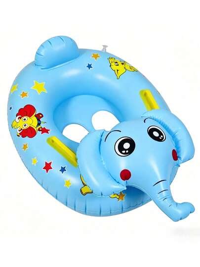 Kids Elephant Swim Seat Float, Inflatable Baby Pool Float With Safety Handles, Built-In Seat For Toddlers 1-5 Years, Pool Floaties For Kids Summer Beach Water Fun