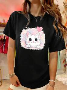 Women T-Shirts - Black - View 1