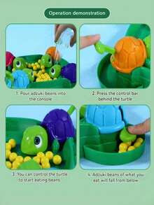 Children's Hand-Speed Training Toy: Turtle Eating Beans. A Competitive Game Where Turtles Compete For Food. It Helps Train Babies' Hand-Eye Coordination, Agility, And Color Recognition. Cute Design, Vibrant Colors. A Fun, Interactive Indoor Tabletop Game For Family Bonding And Child Development. - Multicolor - View 10
