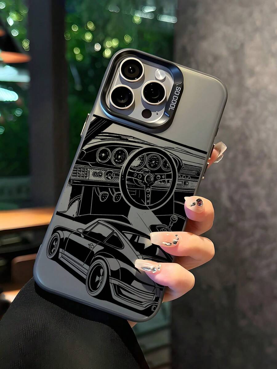 Ốp lưng điện thoại họa tiết đua xe, bề mặt mờ chống rơi vỡ, bảo vệ camera, tương thích với iPhone 11, 12, 13, 14, 15, 16 ProMax X, XS, XR, 16E, 15 Plus, tương thích với Samsung Galaxy A03, A05, A05S, A12, A14, A15, A32 4G/5G, A35, A52/A52s 5G, tương thích với OPPO - Nhiều màu - Xem 1