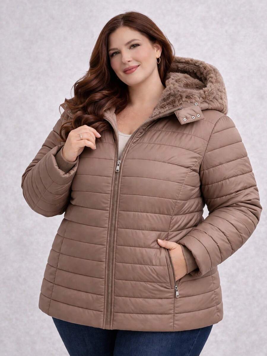 Women's Premium Plus Size Bobojaco Jacket – Lined, Thick And Super Warm (G1 To G4) - Khaki - View 1