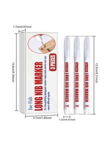 Long Tip Deep Hole Marking Pen, Multi-Color Waterproof Oil-Based Quick Drying Woodworking Marker - A - View 8