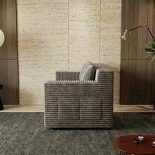 71.1" Boneless Couch For Living Room, 3-Seater Compression Sofa Modular Sectional Sofa With Deep Seat, Modern Couches,No Assembly Required,Camel - 駝色-方形扶手 - 查看 2