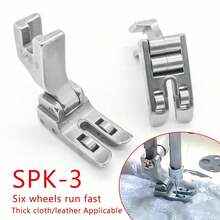 1 chân vịt giả da SPK-3 có bạc đạn, thích hợp cho máy may công nghiệp - Cấu trúc kim loại bền chắc. - Chân vịt SPK-3 (1 chiếc) - Xem 2