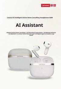 Lenovo AI Smart Earphones X600 Semi-In-Ear Simultaneous Interpretation Active Noise Cancelling Bluetooth Conference Translation Wireless Earphones - 查看 2