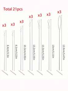 Bộ 7 kim xâu hạt bằng thép không gỉ, thiết kế dạng dây cáp, dùng để làm đồ trang sức và vòng tay thủ công. - Kim khâu đính hạt xoắn - Xem 4