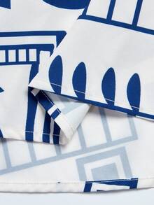 UREREM Bộ đồ nữ mùa hè thoải mái, phong cách nghỉ dưỡng, gồm áo hai dây ngắn ôm sát và chân váy mini phối họa tiết nhiệt đới. - màu đen - Xem 8