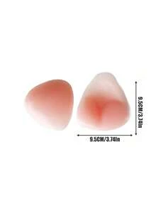 Conjunto de 1/2/6 unidades de bojos de silicone reutilizáveis para sutiã, enchimento invisível push-up, protetores de mamilo triangulares transparentes/nude macios e espessos para levantar e modelar, à prova d'água e resistentes ao suor, adequados para biquíni, roupa de banho, sutiã esportivo, vestido de noiva, previnem a flacidez e a exposição, confortáveis e fáceis de limpar, adequados para vários tipos de busto, ideais para praia, piscina, uso diário, Dia dos Namorados, casamento, presente de formatura - Versão em silicone - Ver 14