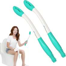 1pc Fanwer Long Handle Comfort Wiping Assist Tool, Extends Over 15 Inches, Can Hold Toilet Paper Or Wet Wipes - Multicolor - View 6