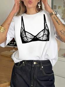 Women T-Shirts - [White] - View 6
