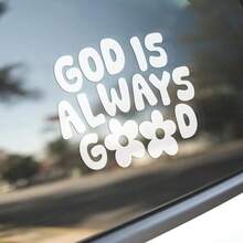 Pegatina de vinilo "Dios siempre es bueno" - Pegatina cristiana para coche, decoración espiritual para ventana, la instalación es sencilla y se puede usar una vez. Es adecuada para cualquier modelo de vehículo y cualquier posición. Pegatinas decorativas para automóviles. - A - Ver 8