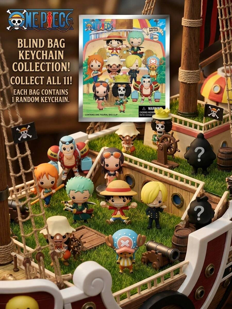TOEI ANIMATION Onee Piece Officially Licensed Blind Box 3D Figurine Bag Clip Charms Blind Bag Anime Figure Keychain Anime Collector Kering Backpack Decor Random Set Series 3 - MN-70120 Series 3 - View 1