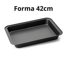 Set Of 3 Large Rectangular Non-Stick Baking Pans (32, 37, And 42cm) - Carbon Steel - For Cakes, Lasagna, And Baking. - Molde para hornear de 42 cm - Ver 7