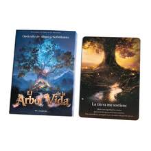 Bộ bài Tarot Cây Sự Sống 44 lá, trò chơi bài tâm linh Tây Ban Nha về Tâm Hồn & Trí Tuệ, bộ bài khám phá nội tâm, bói toán để thiền định và chữa lành, quà tặng - Xanh đậm - Xem 2