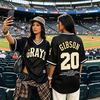 Men's #20 Homestead Grays National League Embroidery Baseball Jersey,Urban Streetwear Fashion Baseball Apparel,Fan Commemorative Gift Sports