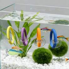 5件装吸盘式水族箱装饰品,逼真仿真植物,适用于斗鱼休息、产卵、喂食训练,色彩缤纷,美化鱼缸。 - 5pcs炫彩組合 - 查看 12