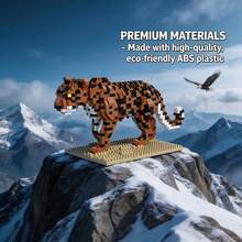 1024Pcs Zoo Theme Micro Mini Building Blocks, 3D Puzzle DIY Assembly Toy, Various Styles Available Including Giraffe, Lion And Tiger. Ideal For Collection Enthusiasts, Exercises Finger Dexterity And Patience. Perfect For Home & Room Decoration, Birthday Gifts And Daily Gift Giving - Multicolor - View 2