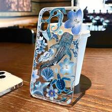 1个时尚透明软壳，海洋世界图案，兼容 17/17 Air/17 Pro/17 Pro Max、荣耀、三星Galaxy A04e/12/A13/A14/A34/A50/A52/A53/A54/S21/S22/S23/S24/S25/S25 Ultra、6A/7A/8A、12T/13T - 彩色 - 查看 2