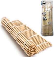 4 Pack Large Sushi Roll Bamboo Mats, 10.5" Square Natural Bamboo Sushi Rolling Mats For Making Sushi Rolls, -Friendly, Reusable, Easy To Clean - Yellow - View 6