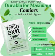 FreshExit Flushable Wipes For Adults U2013 36 Individually Wrapped  Wet Wipes, Travel Size, Extra-Large Unscented, Hypoallergenic U2013 Feminine Hygiene &Amp; Personal Care Wipes - 顏色A - 查看 3