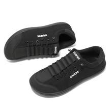 BAREWE Zapatillas con puntera ancha para primavera/otoño, zapatos de entrenamiento, diseño casual duradero, caminata cómoda, adecuado para pies anchos, perfecto para uso diario - Negro - Ver 4