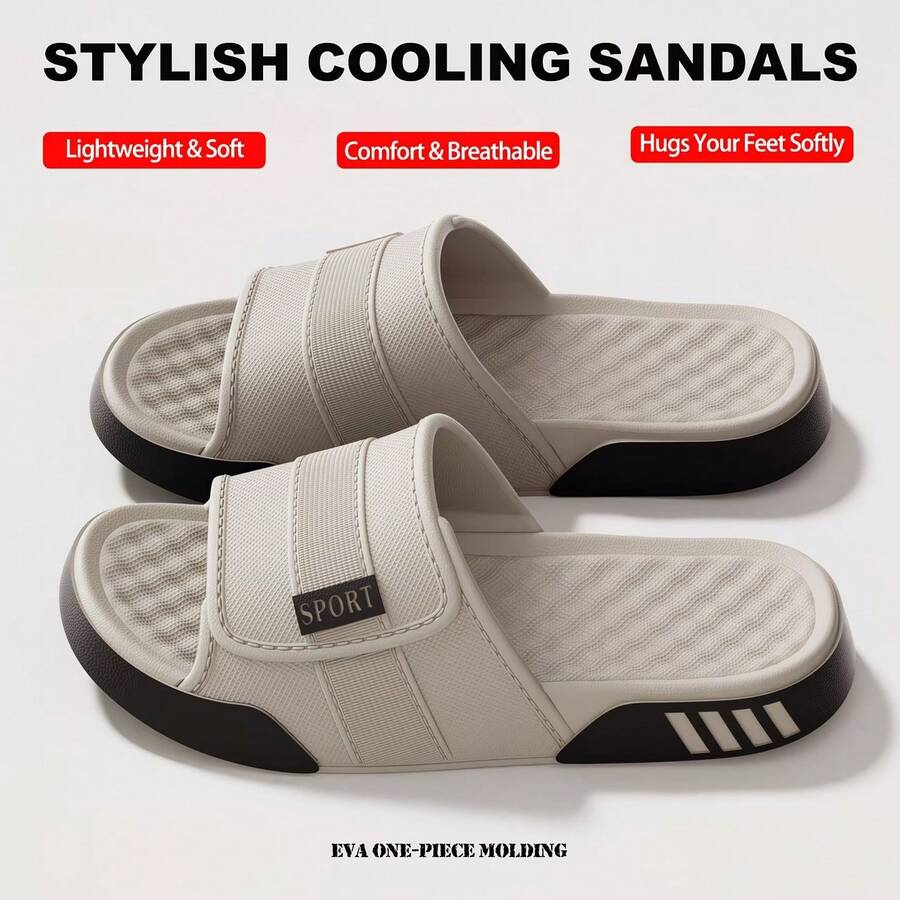 Men's Fashion Slippers, Indoor Home Couple Slippers, Casual Comfortable EVA Material Slippers, Gradient Color Design Suitable For Home