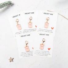 3pcs/5pcs Cute Lucky Pig Keychain Pendant, Inspirational Small Gift For Birthday, Graduation, Mother's Day, Father's Day, Mini Souvenir, Jewelry And Other Accessories Gifts For Mother, Father, Graduation, And Teacher - Multicolor - View 4