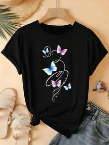 Women T-Shirts - Black - View 2