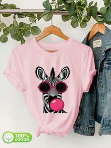 Women T-Shirts - [White] - View 6