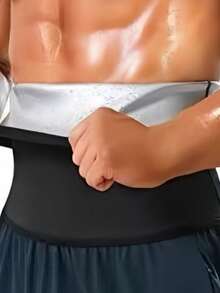 1PC 2026 New Summer Waist Trainer Belt For Men, Sweat Enhancing Waist Trimmer, Fat Burning Sweat Belt, Sauna Effect Waist Shaper, Sweat Resistant PU Belt For Outdoor Running, Cycling & Fitness Workout - Multicolor - View 11