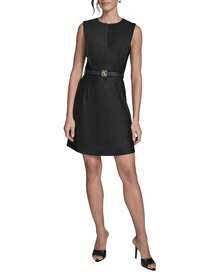 BCBG Fit And Flare Dress - 黑色 - 查看 1