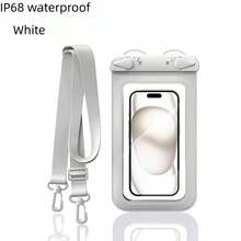 防水手機殼附掛繩，相容 iPhone 15/14/13/12/11 Pro Max，水下防水手機殼適用於游泳、海灘手機防水袋、運動袋、休閒旅行、度假、夏季游泳袋、假期用品、海灘配件、泳池浮床 - 雙鉤防水袋 - 查看 12