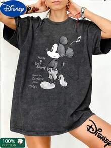 Disney Collaboration,Disney Mickey Mouse Sketch T-Shirt,Mothers Day Gift,Disney,4th Of July - Black - View 1