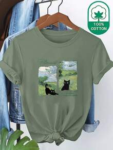 Women T-Shirts - Black - View 6