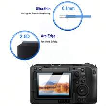 3pcs EOS C50 Camera Screen Protector, High Definition Clear, 9H Hardness Tempered Glass, Sensitive Touch, Easy Installation Bubble-Free, Ultra-Thin Tempered Glass, Anti-Fingerprint Anti-Oil, Suitable For Camera Screen Protection. - View 5