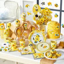 500 Sheets/1 Rolls Cartoon Bee Shaped Stickers Decorative Gift Box Sticker Sticker Label Label Sealing Sticker Reward Sticker Gift Wrapping Sticker Party Small Gift - Multicolor - View 6