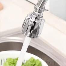 1/2件套通用房车水龙头适配器，厨房水龙头连接器，360°旋转，可调节圆形，房车水龙头喷头，厨房小工具，延长杆 - 銀色 - 查看 7