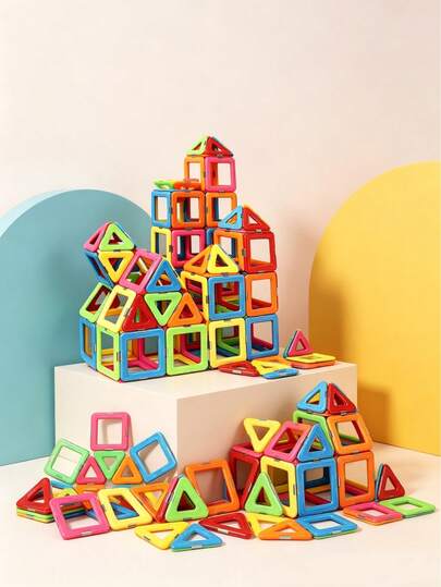 98pcs Magnetic Building Blocks Set, Colorful 3D Magnetic Tiles, Can Build Various Game Boards, Inspire Endless Creativity, Educational & Fun, Best Birthday Gift For Boys And Girls Aged 3 And Up