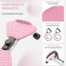Waist Twisting Board Exercise Machine, 330lb Weight Capacity, 20dB Ultra-Quiet, Non-Slip Abdominal Twisting Trainer, Pink/Blue Home Gym Fitness Equipment - Pink - View 6