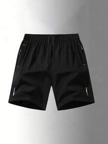 Men's Loose Fit Workout Shorts, Breathable Quick-Dry Jogger Shorts For Fitness, Running, Training Sports - Black - View 2