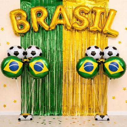 Kit Festa Brasil Copa do Mundo – Decoração Completa com Balões