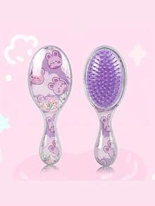 1pc Massage Hair Brush, Transparent Cartoon Design Magic Cushion Detangling Comb, Soft Teeth For Smooth Hair - Multicolor - View 18