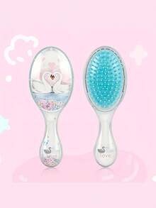 1pc Massage Hair Brush, Transparent Cartoon Design Magic Cushion Detangling Comb, Soft Teeth For Smooth Hair - Multicolor - View 12