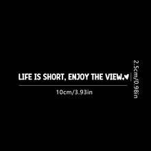 Life Is Short, Enjoy The View. Rearview Mirror Sticker, Side Mirror Sticker, Interior Rearview Mirror Decorative Sticker, Car Sticker, Floral Sticker, Car Decal - A - View 3