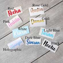2pcs Customized Name Vinyl Stickers, Personalized Water Bottle Name Stickers, Wedding Party Decorative Stickers, Gift Box Stickers - Multicolor 1 - View 8